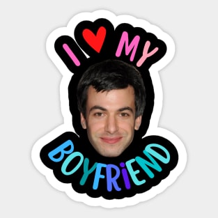 I Love My Boyfriend Nathan Fielder Sticker